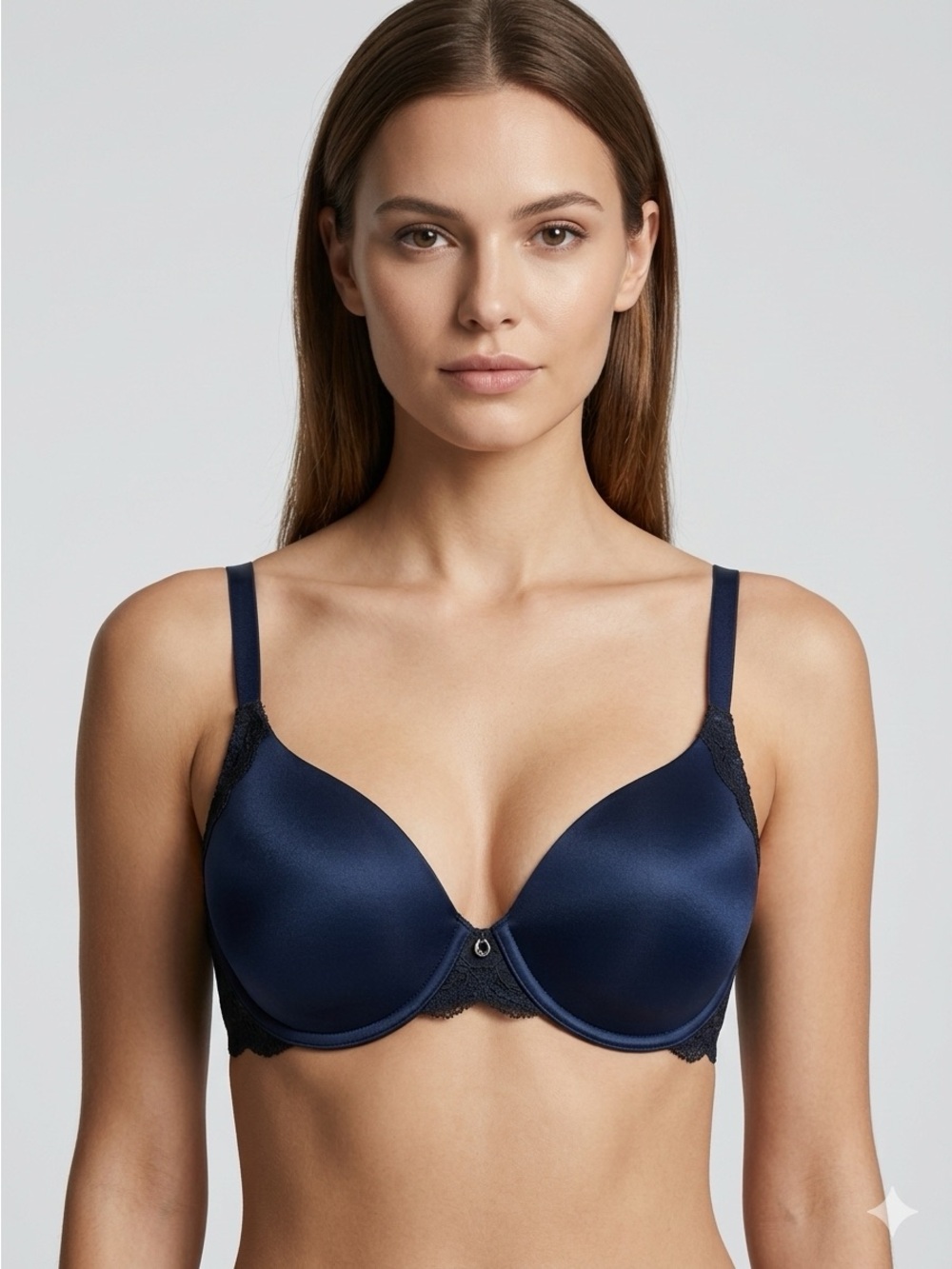 Maidenform Bra Women's Size 34DD Blue Navy Lace Details